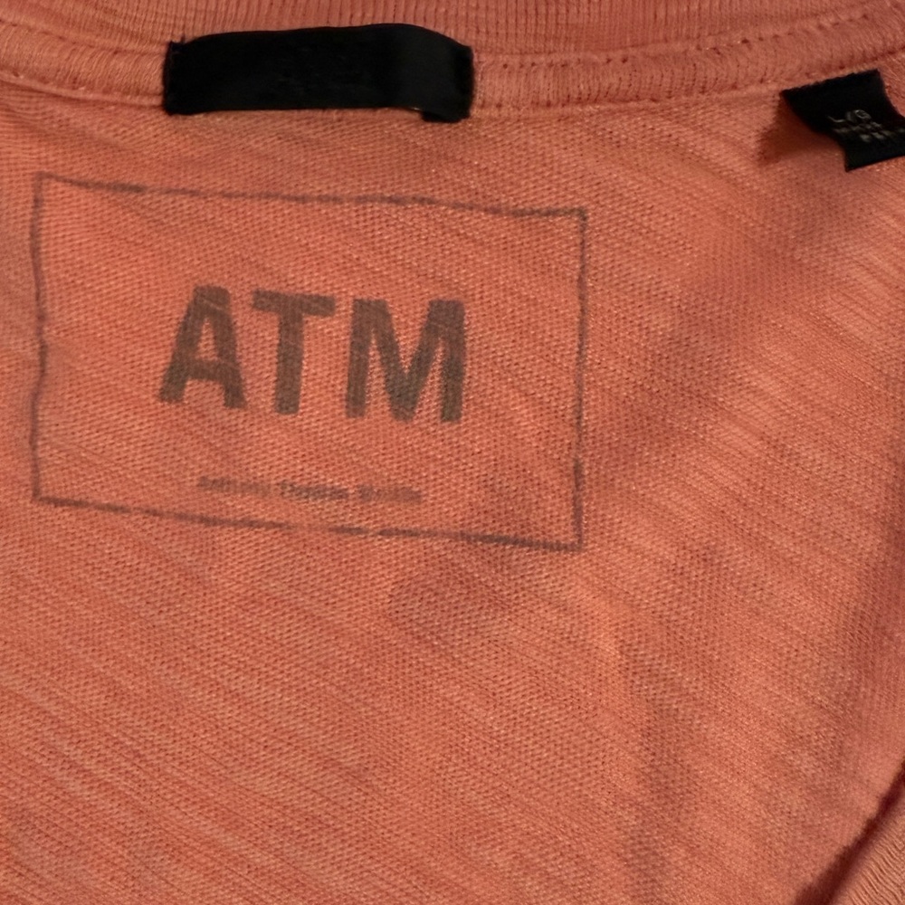 ATM Anthony Thomas Melillo Cotton Slub V-Neck Tee in Spice Size Large - Picture 2 of 7